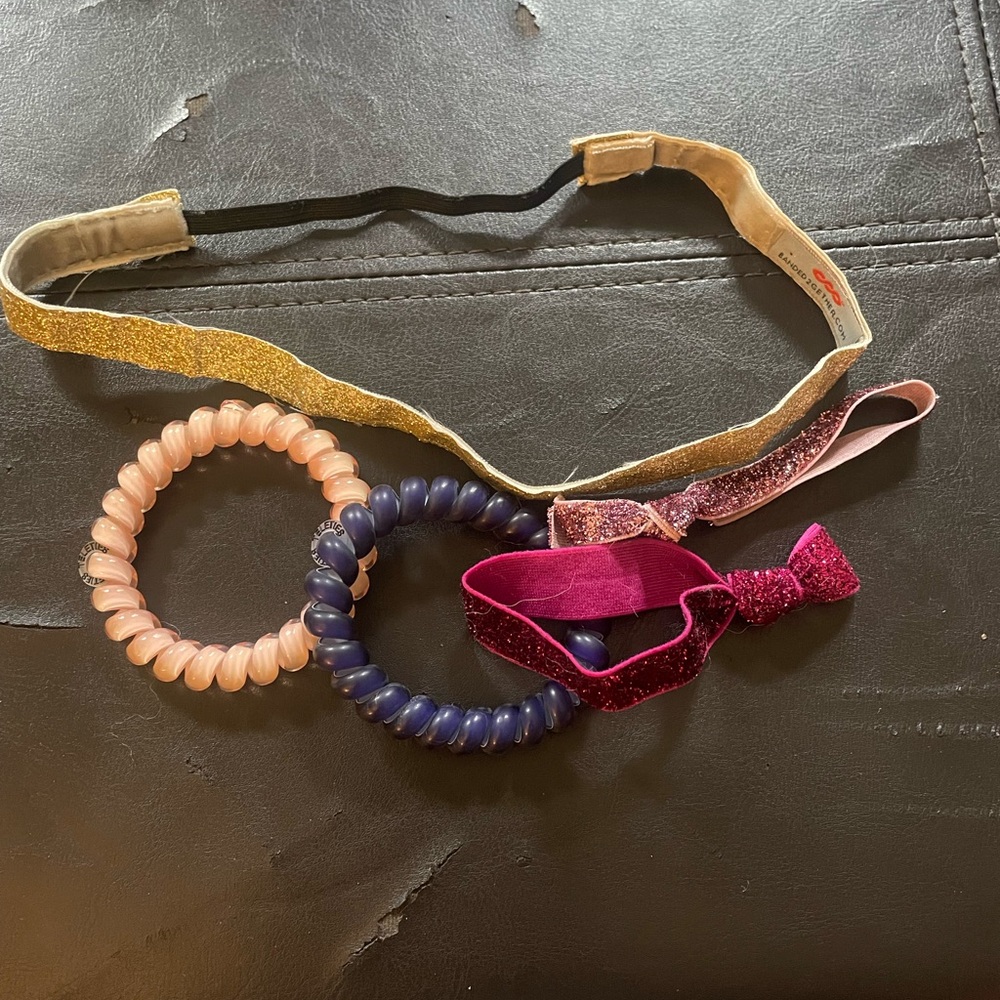Kitsch and Teletues Hair Accessories in Pink and Gold